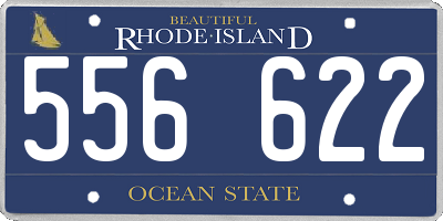 RI license plate 556622