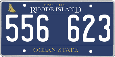 RI license plate 556623