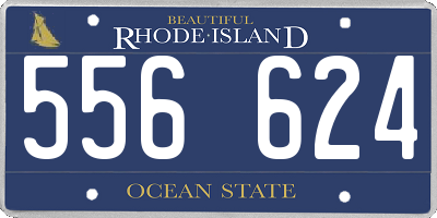 RI license plate 556624