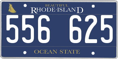 RI license plate 556625