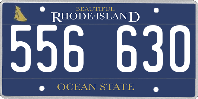 RI license plate 556630