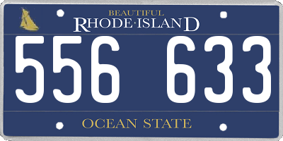 RI license plate 556633
