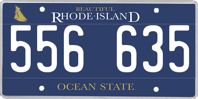 RI license plate 556635