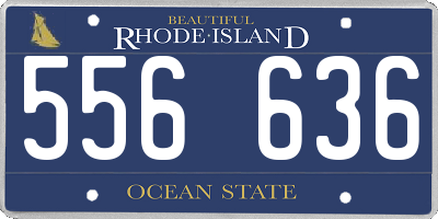 RI license plate 556636