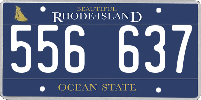 RI license plate 556637