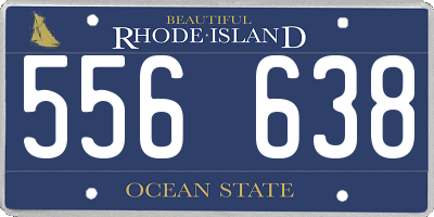 RI license plate 556638