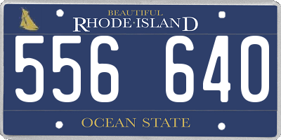 RI license plate 556640