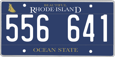 RI license plate 556641