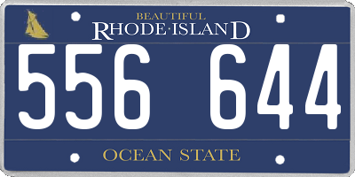RI license plate 556644