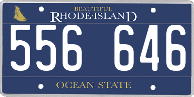 RI license plate 556646