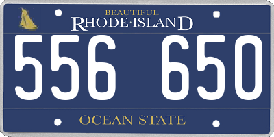 RI license plate 556650