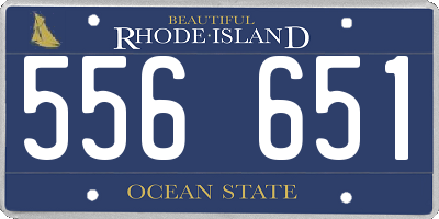 RI license plate 556651