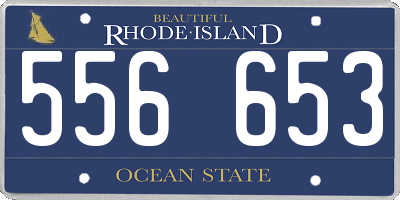 RI license plate 556653