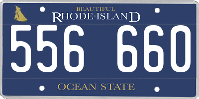 RI license plate 556660