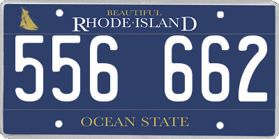 RI license plate 556662