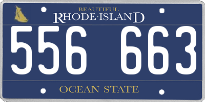 RI license plate 556663