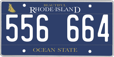 RI license plate 556664