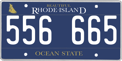 RI license plate 556665