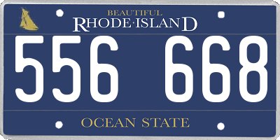 RI license plate 556668