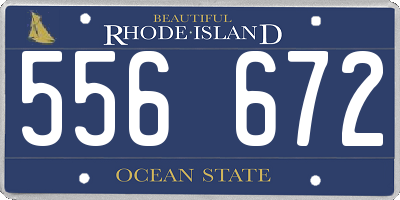 RI license plate 556672