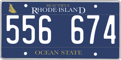 RI license plate 556674