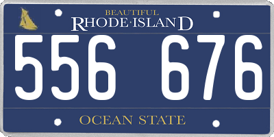 RI license plate 556676