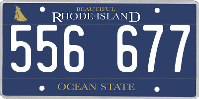 RI license plate 556677