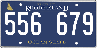 RI license plate 556679