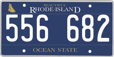 RI license plate 556682