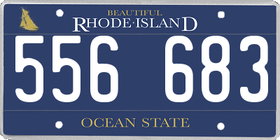 RI license plate 556683