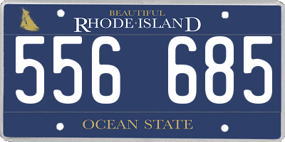 RI license plate 556685