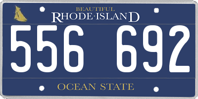 RI license plate 556692
