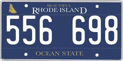 RI license plate 556698