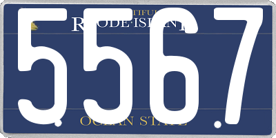 RI license plate 5567