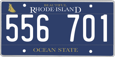RI license plate 556701