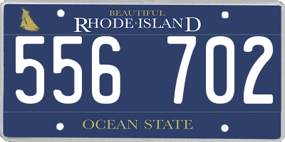 RI license plate 556702
