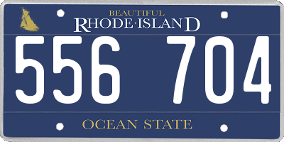 RI license plate 556704