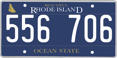 RI license plate 556706