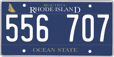 RI license plate 556707