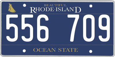 RI license plate 556709
