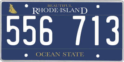 RI license plate 556713
