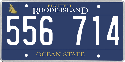 RI license plate 556714