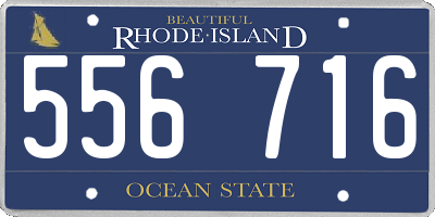 RI license plate 556716