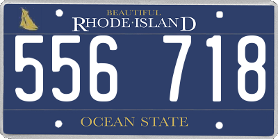 RI license plate 556718