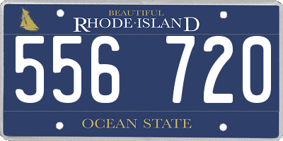 RI license plate 556720