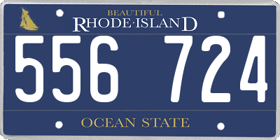 RI license plate 556724