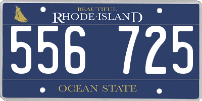 RI license plate 556725