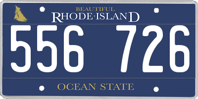 RI license plate 556726