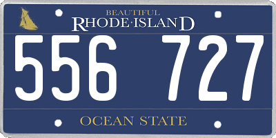 RI license plate 556727
