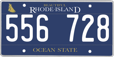 RI license plate 556728